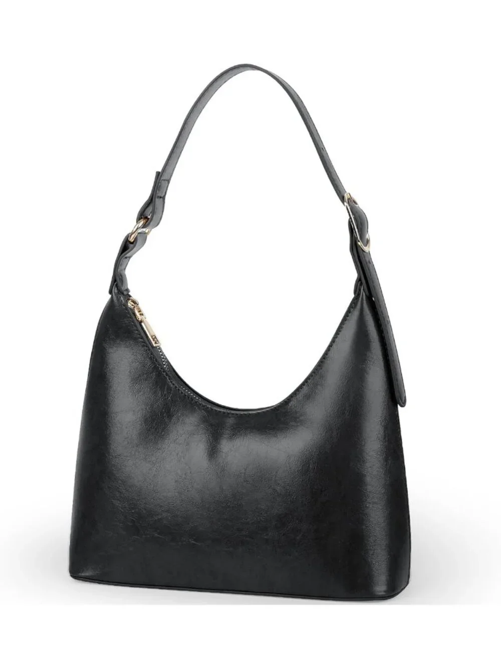 Trendy Mini Vintage Hobo Bag - Small Retro Vegan Leather Handbag for Women